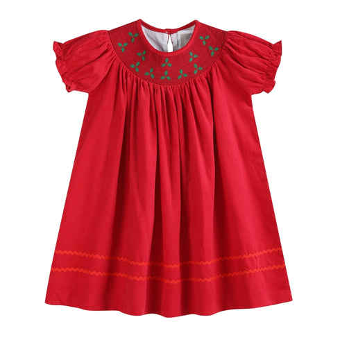 red-corduroy-mistletoe-smocked-bishop-dress-lil-cactus-sophias-style-2
