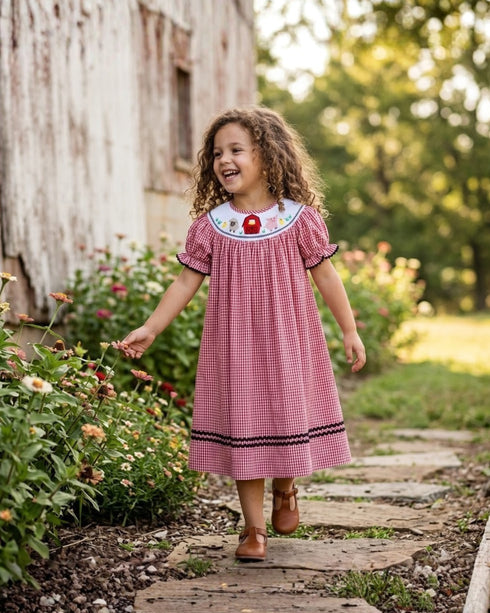 red-gingham-barn-animals-smocked-bishop-dress-lil-cactus-sophias-style-3