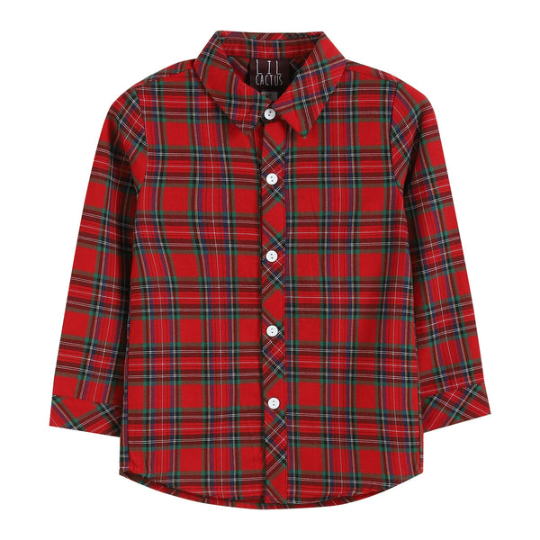 red-green-tartan-button-up-lil-cactus-sophias-styleShirt-1