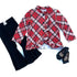 red-plaid-coat-just-for-littles®️ - Sophia's Style Baby & Toddler Tops-1