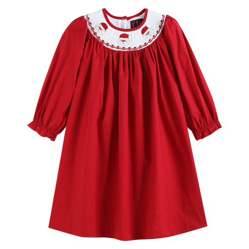 red-poplin-santa-long-sleeve-smocked-bishop-dress-lil-cactus-sophias-styleBishop Dress-1