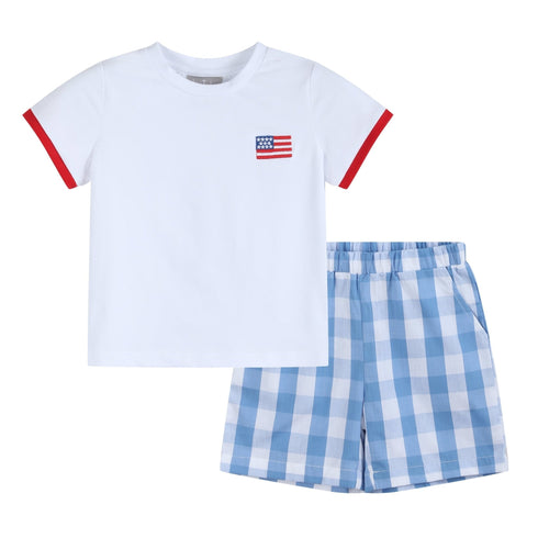 red-white-and-blue-shirt-and-shorts-set-lil-cactus-sophias-styleTop and Short Set-1