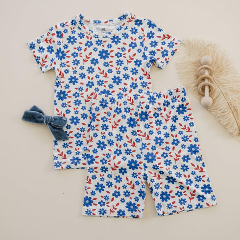 red-white-blooms-2pc-bamboo-pajamas-see-size-notes Little Joy Co - Sophia's Style-2