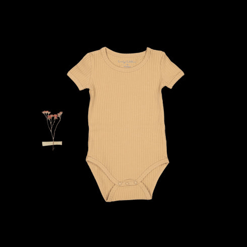 the-short-sleeve-onesie-tan Lovely Littles - Sophia's StyleShort Sleeve Onesie-1