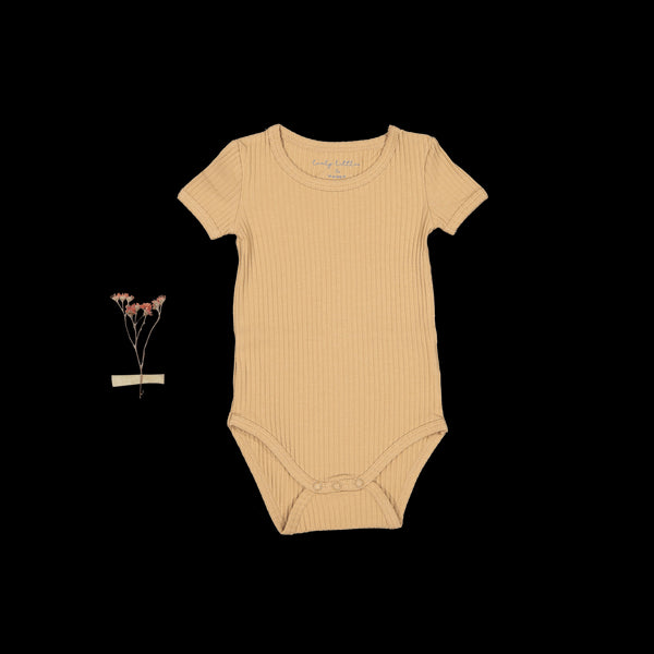 the-short-sleeve-onesie-tan Lovely Littles - Sophia's StyleShort Sleeve Onesie-1