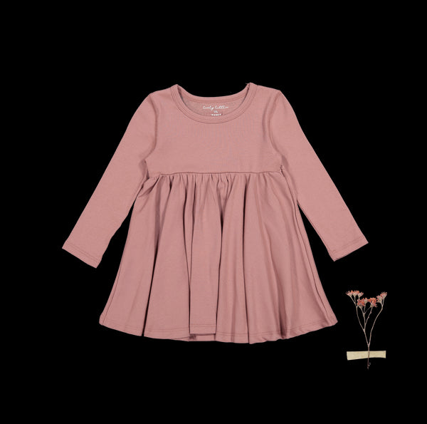 the-long-sleeve-dress-rosewood Lovely Littles - Sophia's StyleLong Sleeve Dress-1