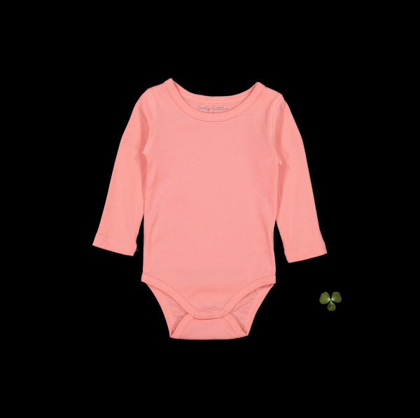 the-long-sleeve-onesie-coral Lovely Littles - Sophia's StyleLong Sleeve Onesie-1