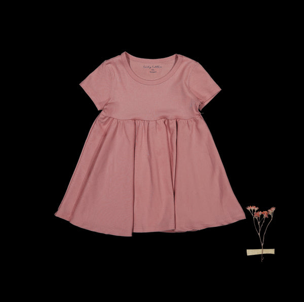 the-short-sleeve-dress-rosewood Lovely Littles - Sophia's StyleShort Sleeve Dress-1