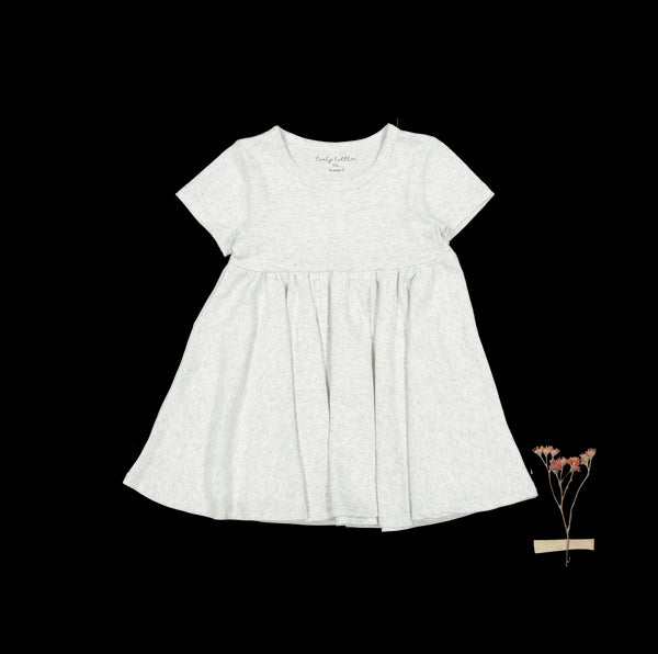 the-short-sleeve-dress-oatmeal Lovely Littles - Sophia's StyleShort Sleeve Dress-1