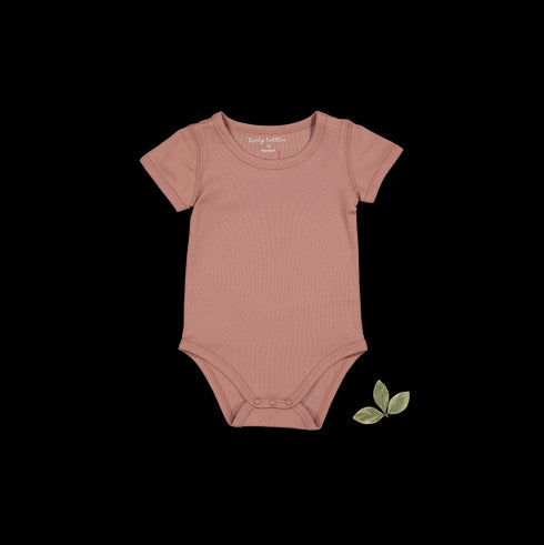 the-short-sleeve-onesie-rosewood Lovely Littles - Sophia's StyleShort Sleeve Onesie-1