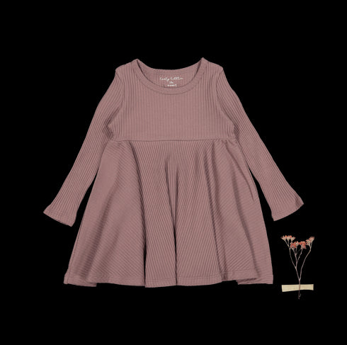 the-long-sleeve-dress-mink Lovely Littles - Sophia's StyleLong Sleeve Dress-1