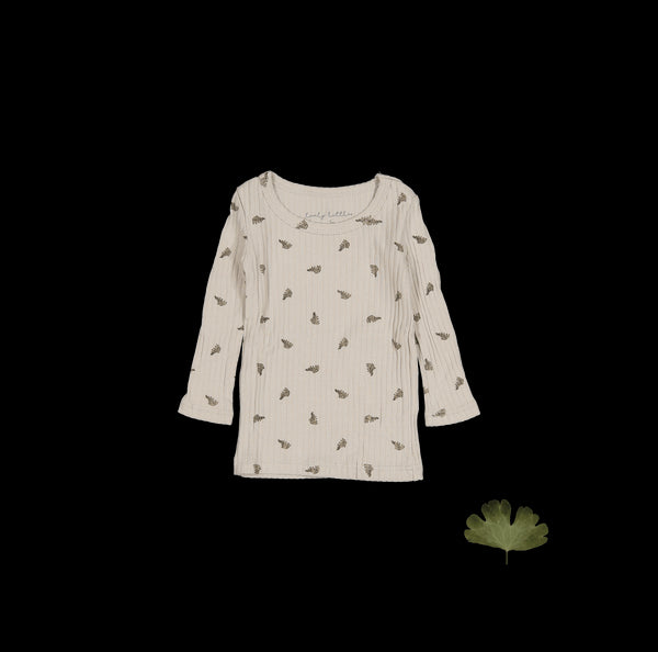 the-printed-long-sleeve-tee-sand-leaf Lovely Littles - Sophia's StyleLong Sleeve Tee-1