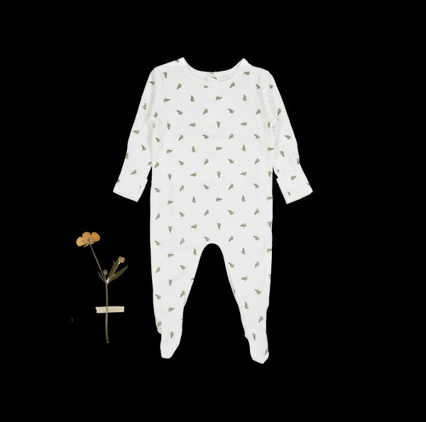 the-printed-romper-white-leaf Lovely Littles - Sophia's StyleBack Snap Romper-1