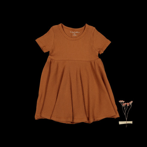 the-short-sleeve-dress-caramel Lovely Littles - Sophia's StyleShort Sleeve Dress-1