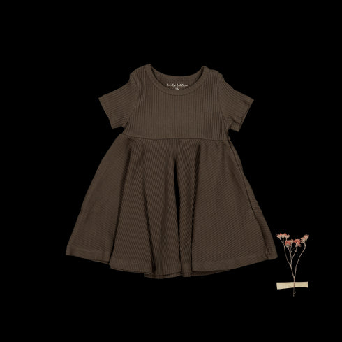 the-short-sleeve-dress-cocoa Lovely Littles - Sophia's StyleShort Sleeve Dress-1