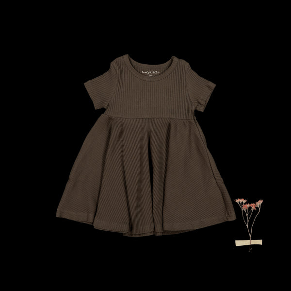 the-short-sleeve-dress-cocoa Lovely Littles - Sophia's StyleShort Sleeve Dress-1