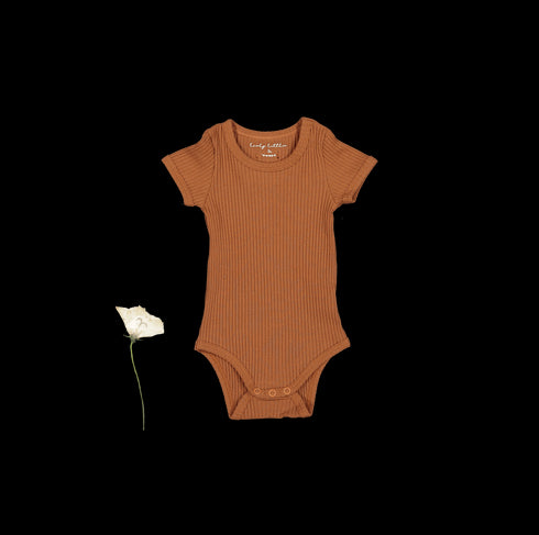 the-short-sleeve-onesie-caramel Lovely Littles - Sophia's StyleShort Sleeve Onesie-1