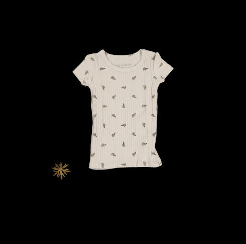 the-printed-short-sleeve-tee-sand-leaf Lovely Littles - Sophia's StyleShort Sleeve Tee-1