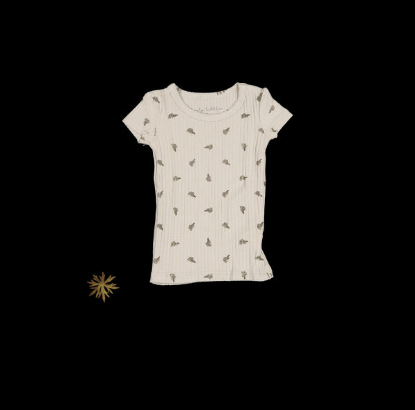 the-printed-short-sleeve-tee-sand-leaf Lovely Littles - Sophia's StyleShort Sleeve Tee-1