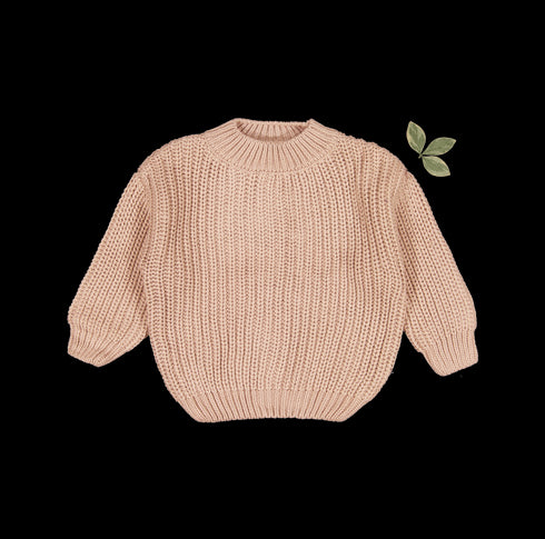 the-chunky-knit-sweater-blush Lovely Littles - Sophia's StyleKnit Sweater-1