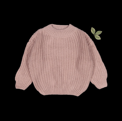 the-chunky-knit-sweater-mauve Lovely Littles - Sophia's StyleKnit Sweater-1