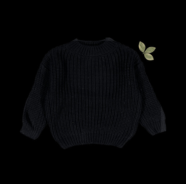 the-chunky-knit-sweater-black Lovely Littles - Sophia's StyleKnit Sweater-1