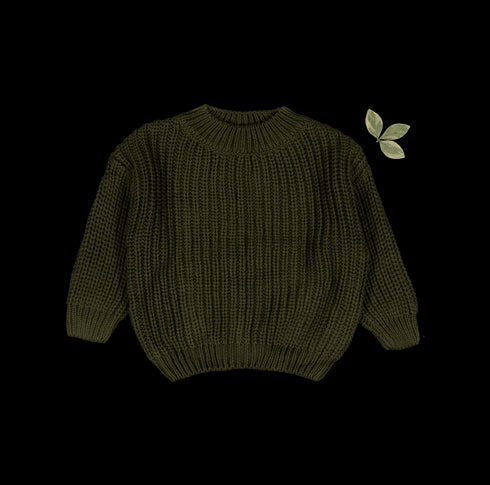 the-chunky-knit-sweater-moss Lovely Littles - Sophia's StyleKnit Sweater-1