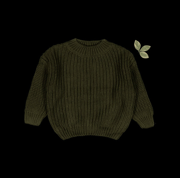 the-chunky-knit-sweater-moss Lovely Littles - Sophia's StyleKnit Sweater-1