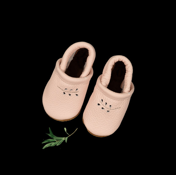 the-leather-mocc-blush Lovely Littles - Sophia's StyleShoes-1