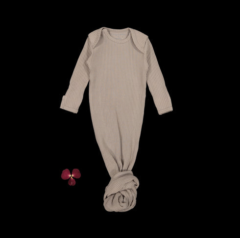 the-baby-gown-taupe Lovely Littles - Sophia's StyleBaby Gown-1