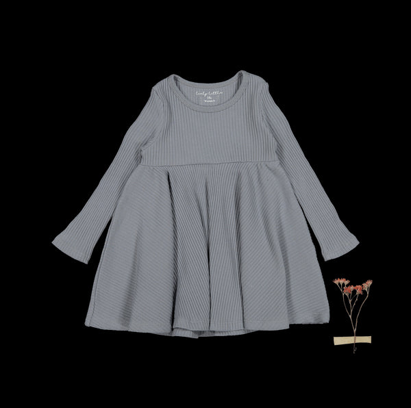 the-long-sleeve-dress-slate Lovely Littles - Sophia's StyleLong Sleeve Dress-1