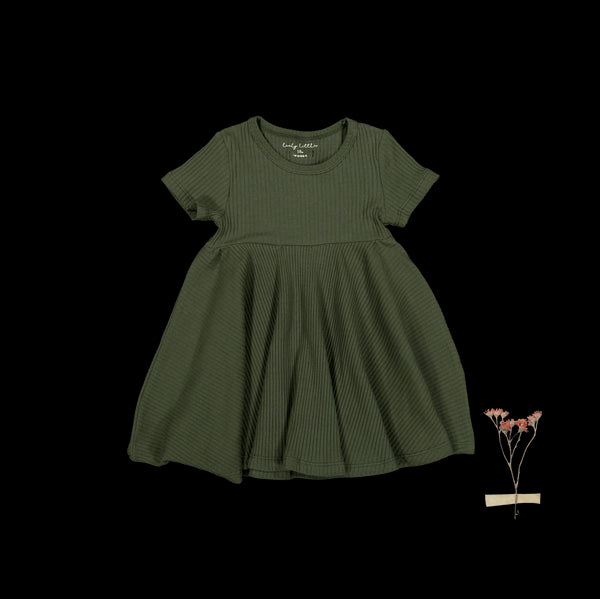 the-short-sleeve-dress-moss Lovely Littles - Sophia's StyleShort Sleeve Dress-1