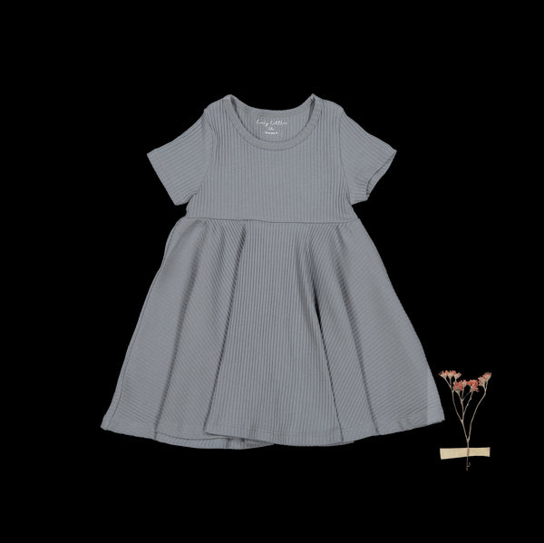 the-short-sleeve-dress-slate Lovely Littles - Sophia's StyleShort Sleeve Dress-1