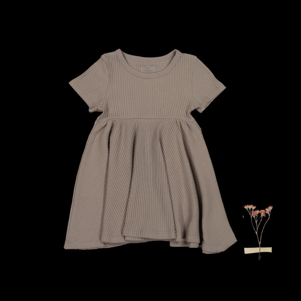 the-short-sleeve-dress-taupe Lovely Littles - Sophia's StyleShort Sleeve Dress-1