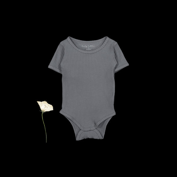 the-short-sleeve-onesie-slate Lovely Littles - Sophia's StyleShort Sleeve Onesie-1