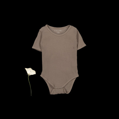 the-short-sleeve-onesie-taupe Lovely Littles - Sophia's StyleShort Sleeve Onesie-1