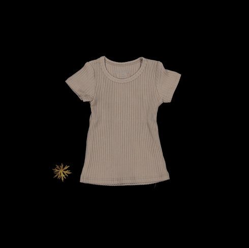 the-short-sleeve-tee-taupe Lovely Littles - Sophia's StyleShort Sleeve Tee-1
