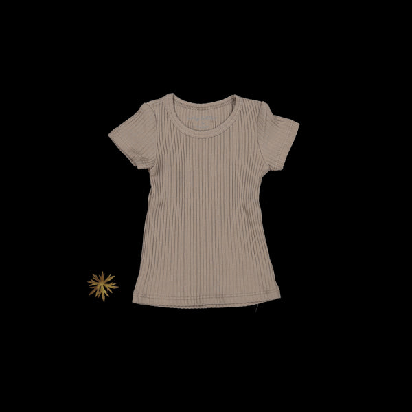the-short-sleeve-tee-taupe Lovely Littles - Sophia's StyleShort Sleeve Tee-1