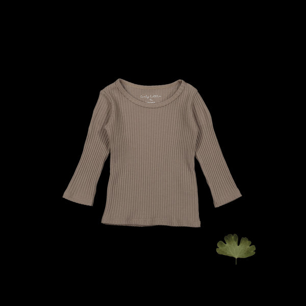 the-long-sleeve-tee-taupe Lovely Littles - Sophia's StyleLong Sleeve Tee-1