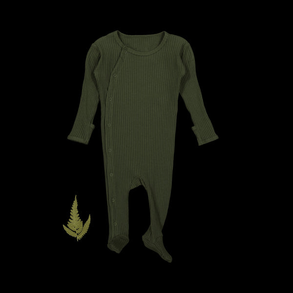 the-snap-romper-moss Lovely Littles - Sophia's StyleFront Snap Romper-1