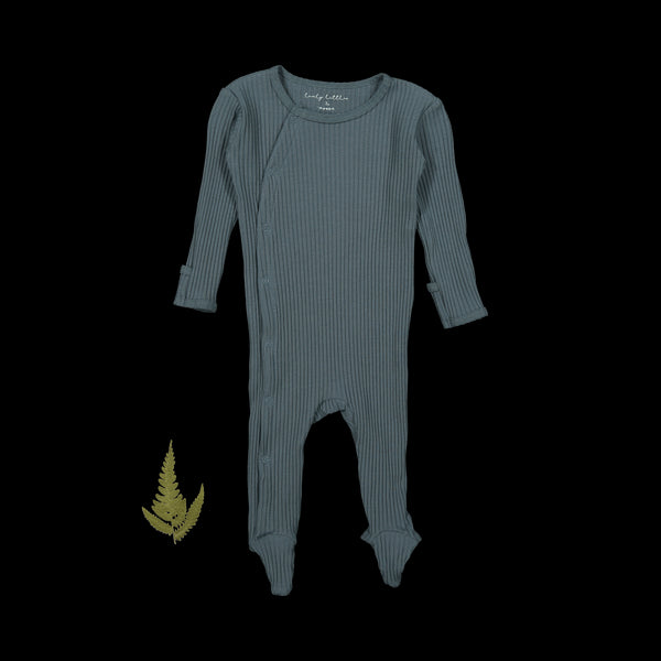 the-snap-romper-midnight-ribbed Lovely Littles - Sophia's StyleFront Snap Romper-1