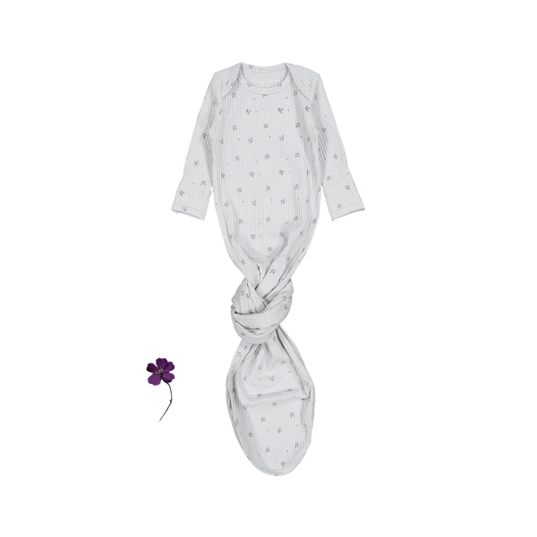 the-printed-baby-gown-sky-blossom Lovely Littles - Sophia's StyleBaby Gown-1