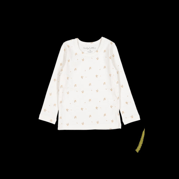 the-printed-long-sleeve-tee-tan-blossom Lovely Littles - Sophia's StyleLong Sleeve Tee-1