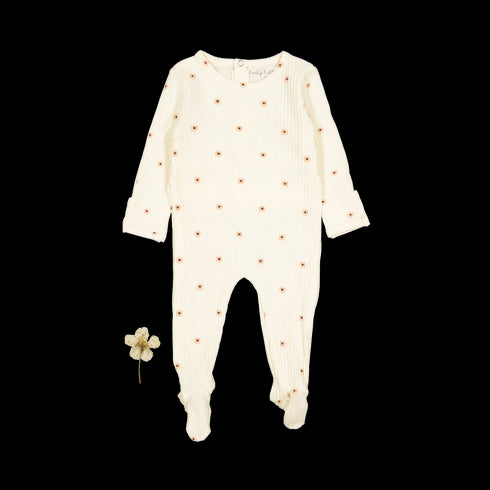 the-printed-romper-butter-flower Lovely Littles - Sophia's StyleBack Snap Romper-1