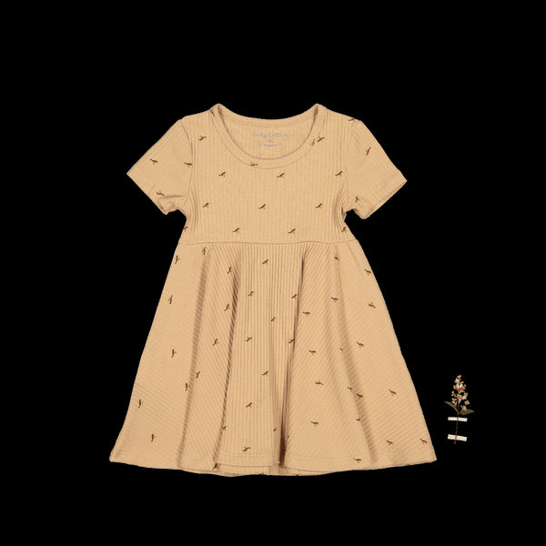 the-printed-short-sleeve-dress-birdsong Lovely Littles - Sophia's StyleShort Sleeve Dress-1