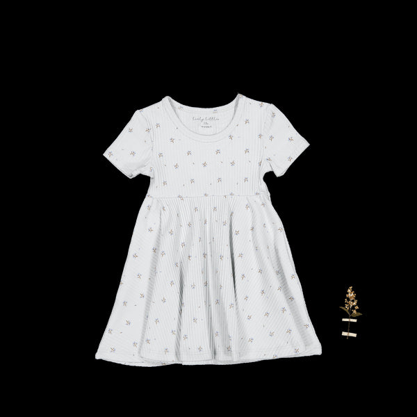 the-printed-short-sleeve-dress-sky-blossom Lovely Littles - Sophia's StyleShort Sleeve Dress-1