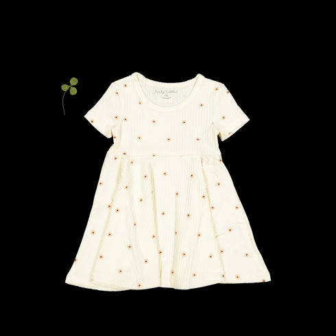 the-printed-short-sleeve-dress-butter-flower Lovely Littles - Sophia's StyleShort Sleeve Dress-1