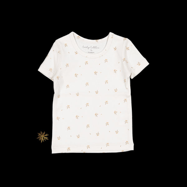 the-printed-short-sleeve-tee-tan-blossom Lovely Littles - Sophia's StyleShort Sleeve Tee-1