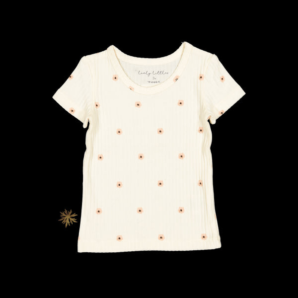the-printed-short-sleeve-tee-butter-flower Lovely Littles - Sophia's StyleShort Sleeve Tee-1