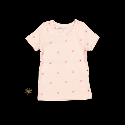 the-printed-short-sleeve-tee-rose-flower Lovely Littles - Sophia's StyleShort Sleeve Tee-1